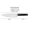 Couteau de cuisine en gros couteau de chef de haute qualité