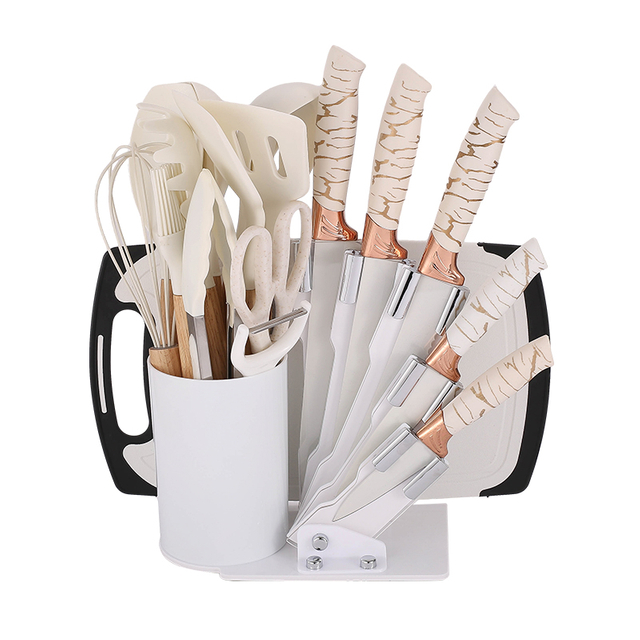 Knife Set With Kitchen Utensils
