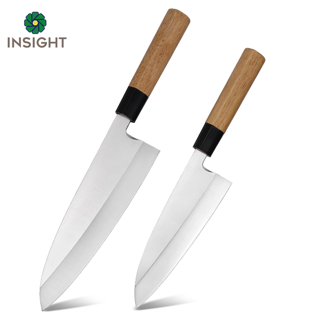 3Cr13 Deba Knife with Wooden Handle