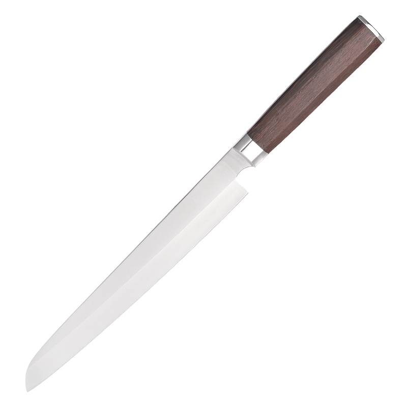 Cuchillo apuñalado con mango de madera