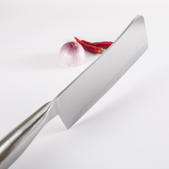 Cuchilla de cocina de acero inoxidable con bloque