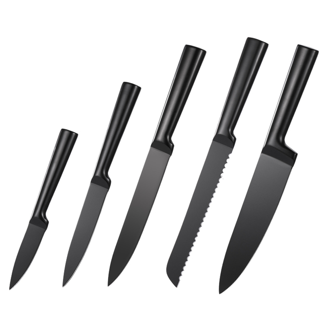 Black 3Cr13 Kitchen Kinfe Sets