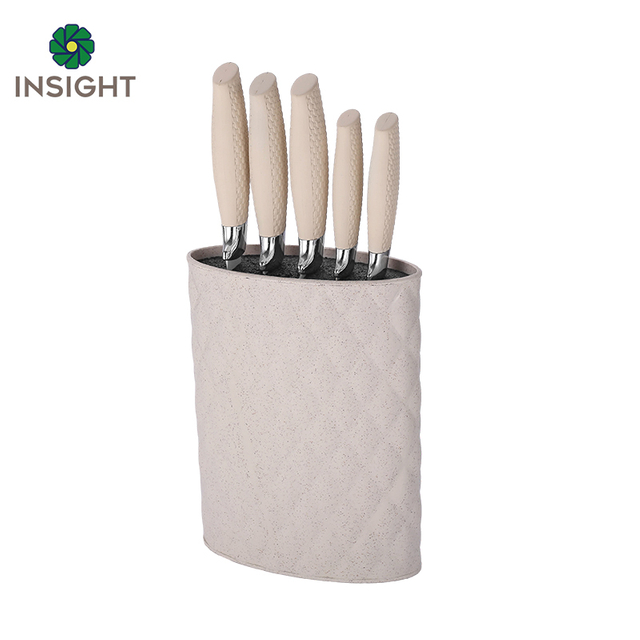 White Kitchen Knife Sets Block