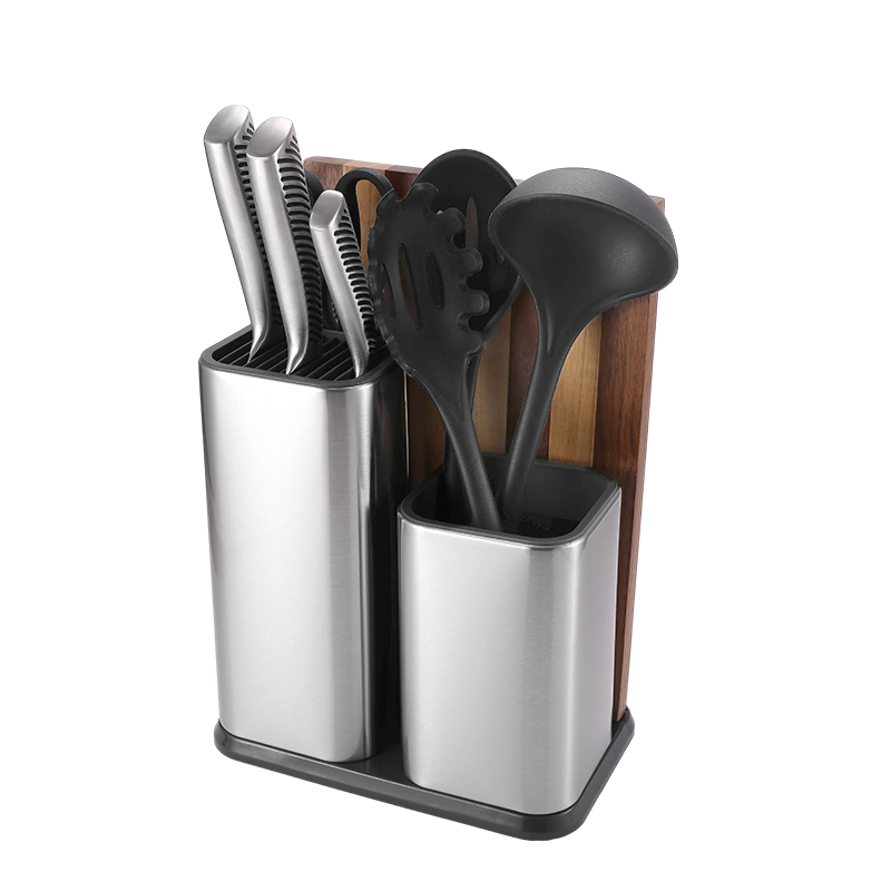 Porte-couteau élégant avec stockage d'ustensiles