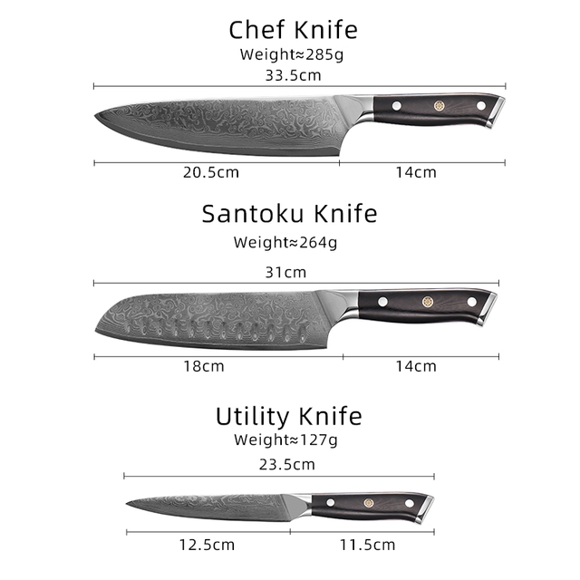 Damascus Knives Sets