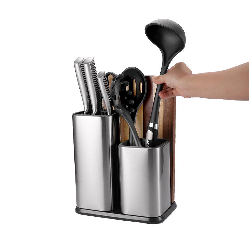 Porte-couteau élégant avec stockage d'ustensiles