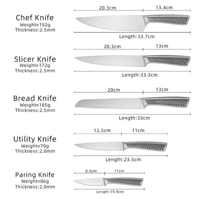 Embossed Spray Painting Knife Set